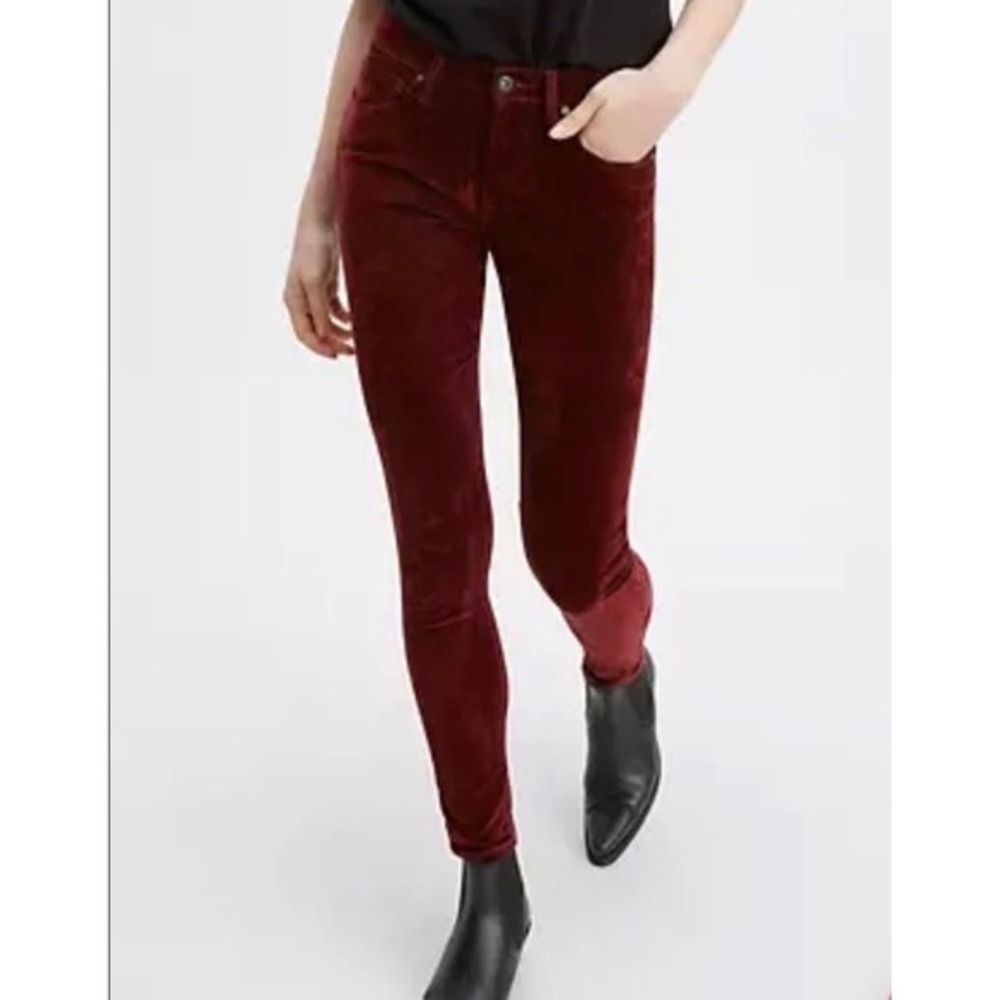 Levis Wedgie Skinny Velvet High‎ Rise Button Fly Pants 29